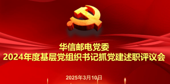華信郵電黨委召開2024年度基層黨組織書記抓黨建述職評議會
